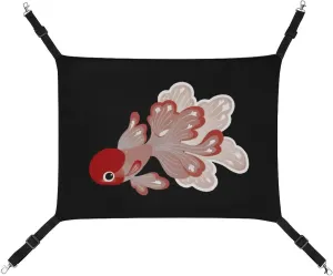 Red Cap Oranda Goldfish Hanging Cat Bed Soft Breathable Pet Hammock for Cage Pet Sleeper for Kitten Ferret Puppy Rabbit, style, 20240327