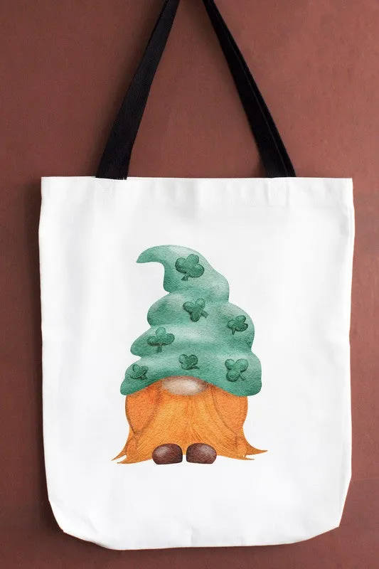 Red Haired St Patrick's Day Gnome Tote Bag