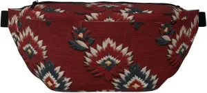 Red Tribal Fabric Textile Rustic Texture Fanny Pack For Women Man, Waist Belt Bag Crossbody For Sports Travel Hiking Running Jogging
