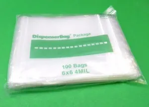 Reloc Zippit Bag 6"X6" Clear 4Mil Reclosable Thick Bags Pack of 100 By JTS
