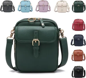 Retro Double Layer Large Capacity Mini Messenger Bag Lightweight Mobile Phone Wallet Money Clip Shoulder Bag with Card Slot