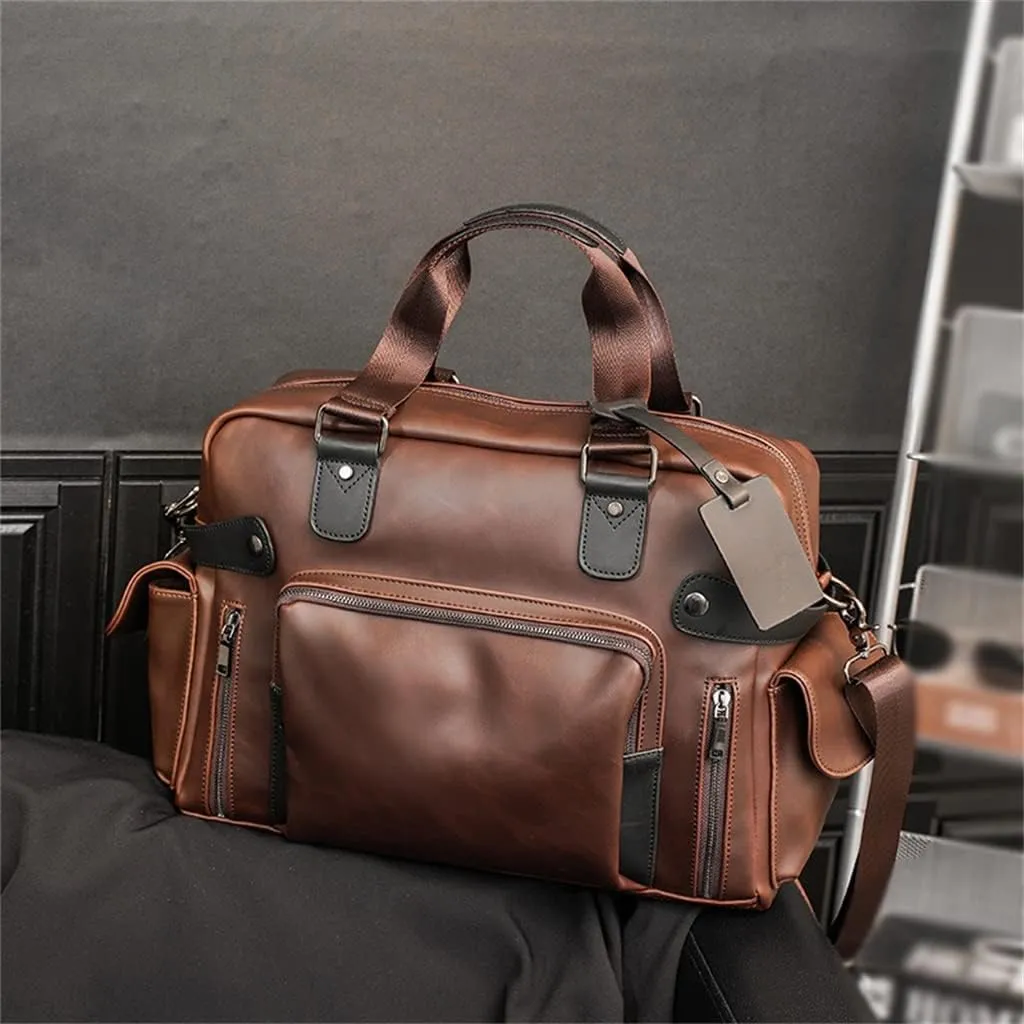 Retro Handbag Trend Men's File Computer Bag Casual Shoulder Crossbody Bag Men's Bag