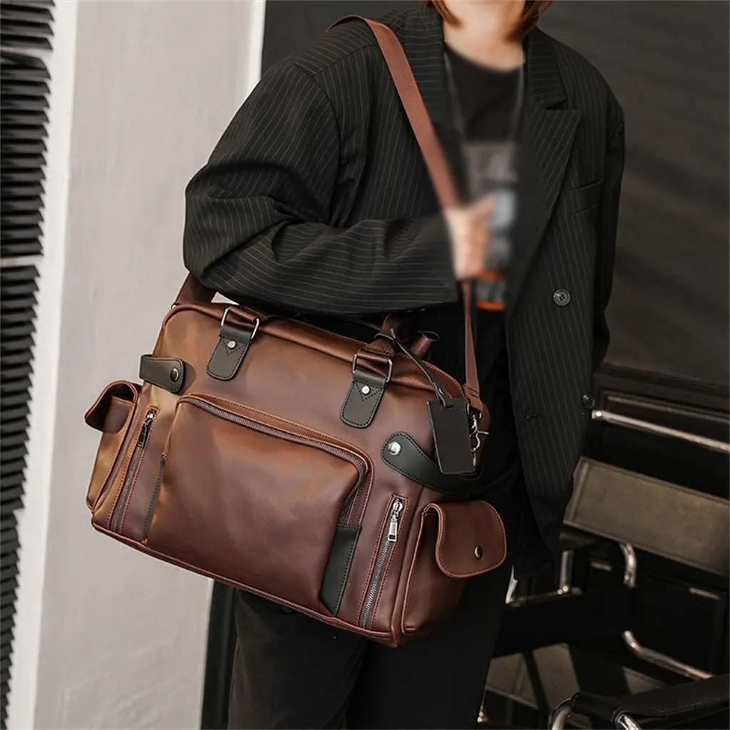 Retro Handbag Trend Men's File Computer Bag Casual Shoulder Crossbody Bag Men's Bag