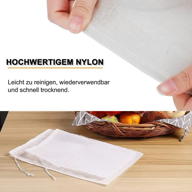 Reusable Fine Mesh Food Strainer Filter Bag 1PC 5Sizes Nylon