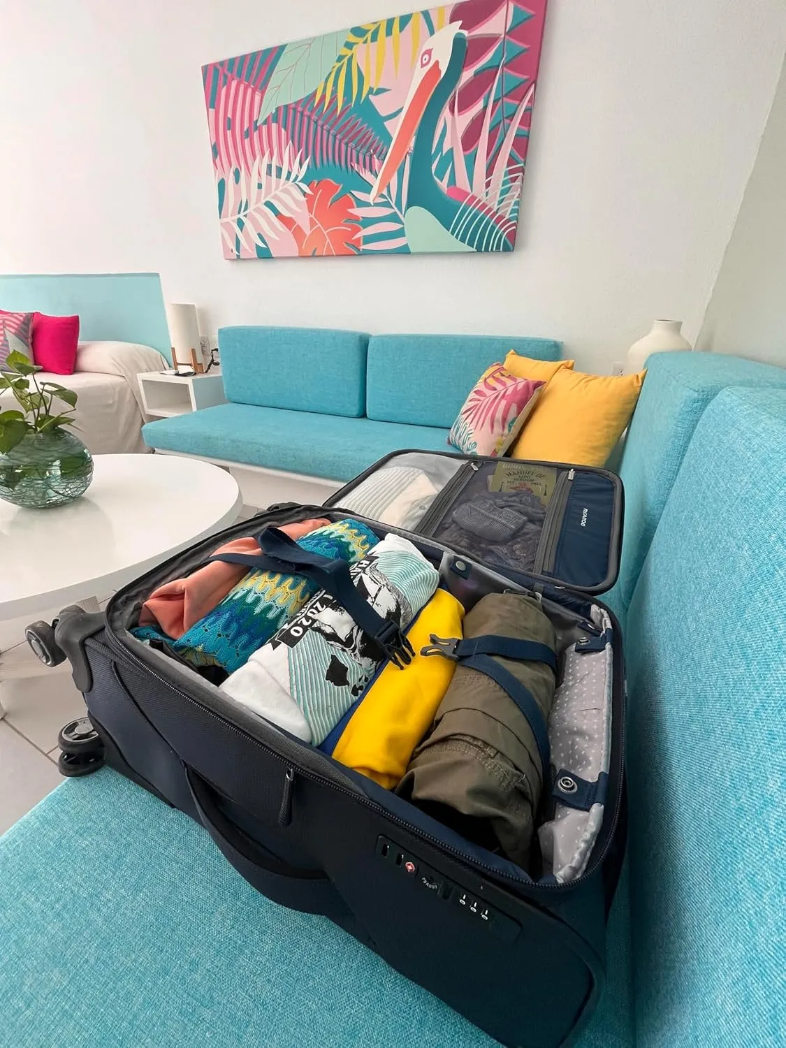 Ricardo Beverly Hills Avalon Softside Medium Check-In Luggage Made with Sustainable 100% Recycled PET (rPET), Lightweight, Eco-Friendly Travel, Expandable, Dual Spinner Wheels, Juniper Green, 24-inch