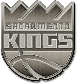Rico Industries NBA Basketball Sacramento Kings Standard Antique Nickel Auto Emblem for Car/Truck/SUV