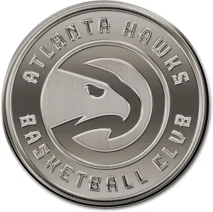 Rico Industries NBA Basketball Standard Antique Nickel Auto Emblem for Car/Truck/SUV
