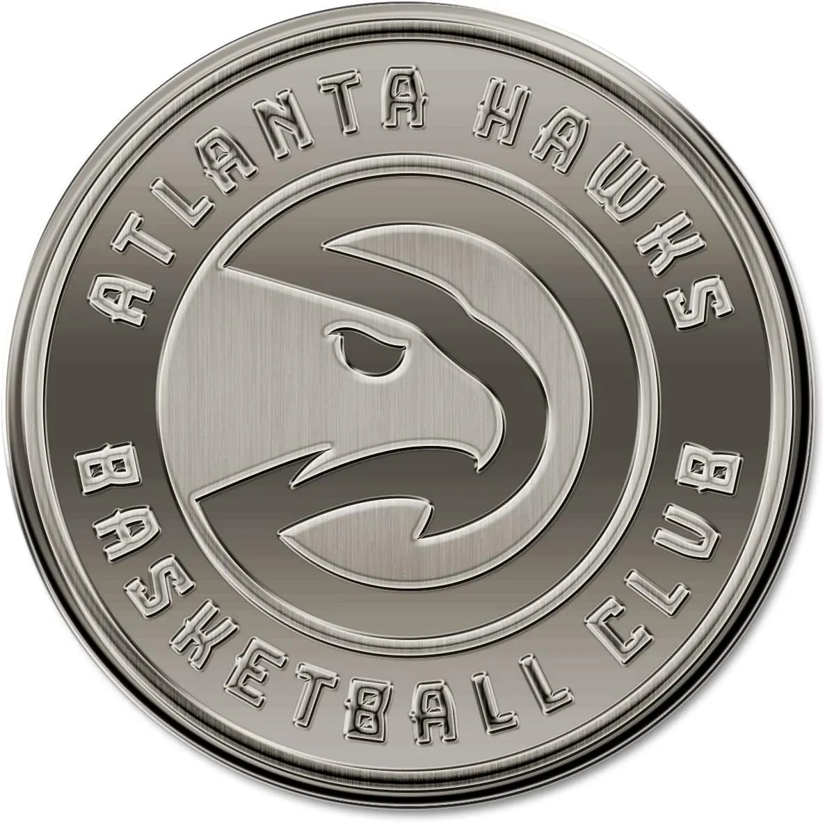Rico Industries NBA Basketball Standard Antique Nickel Auto Emblem for Car/Truck/SUV