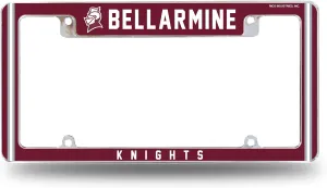 Rico Industries NCAA Bellarmine Knights 12" x 6" Chrome All Over Automotive License Plate Frame for Car/Truck/SUV