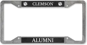 Rico Industries NCAA Clemson Tigers Pewter License Plate Frame 12" x 6"