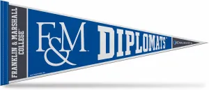 Rico Industries NCAA Franklin and Marshall Diplomats 12" x 30" Felt Wall Décor Pennant - Great for Home/Bed Room/Man Cave Décor