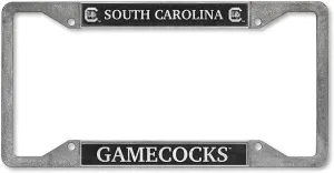 Rico Industries NCAA South Carolina Gamecocks Pewter License Plate Frame 12" x 6"