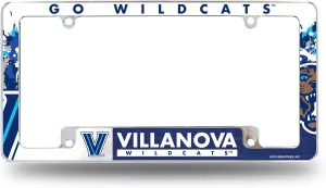 Rico Industries NCAA Villanova Wildcats Primary 12" x 6" Chrome All Over Automotive License Plate Frame for Car/Truck/SUV