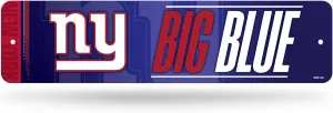 Rico Industries NFL Football Metal Street Sign 4" x 15" Home Décor - Bedroom - Office