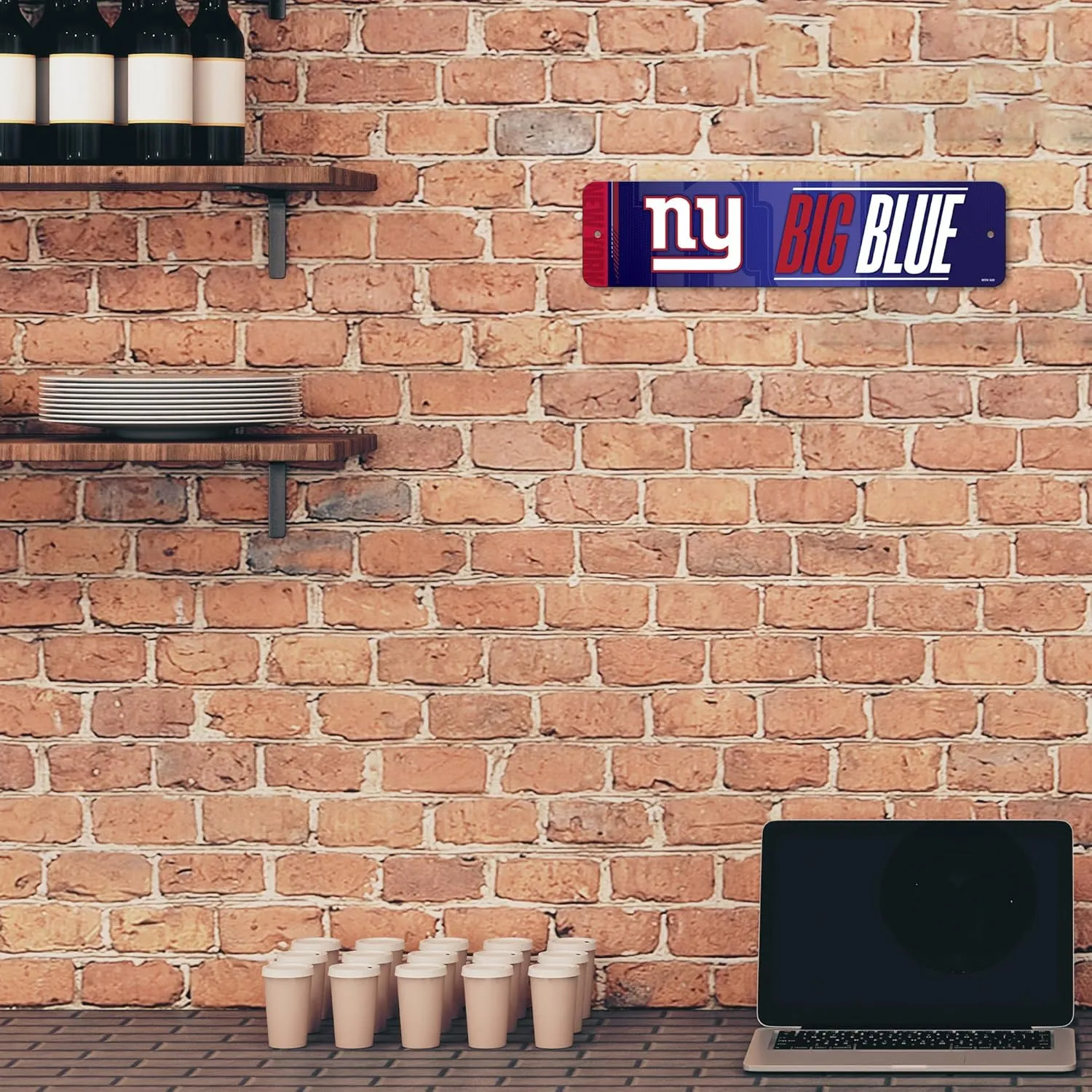 Rico Industries NFL Football Metal Street Sign 4" x 15" Home Décor - Bedroom - Office