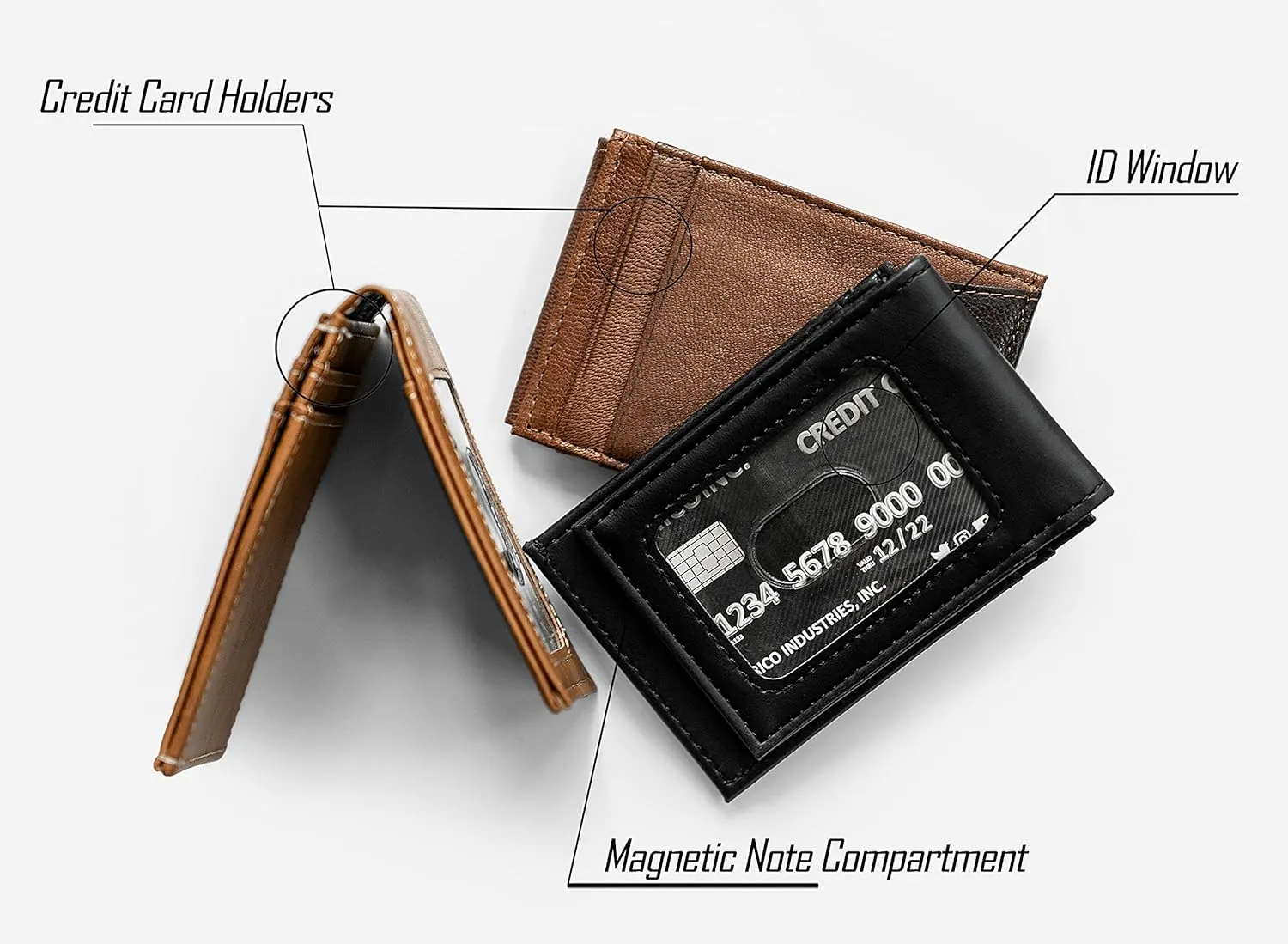 Rico Industries NHL Hockey Laser Engraved Front Pocket Wallet - Compact/Comfortable/Slim