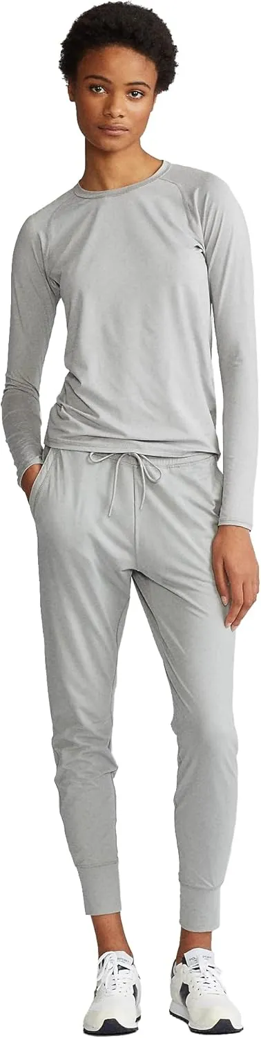 RLX Ralph Lauren Women's Performance Jersey Long Sleeve Tee Shirt Small S Grey Heather