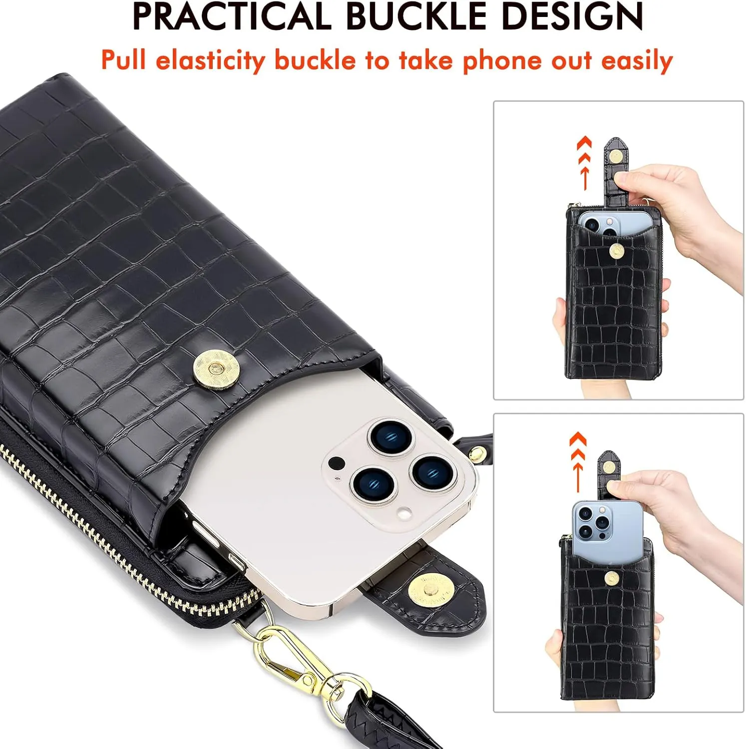 RONSIN Small Crossbody Phone Bag for Women Cell Phone Purse Wallet Mini Shoulder Bag with RFID Card Slots