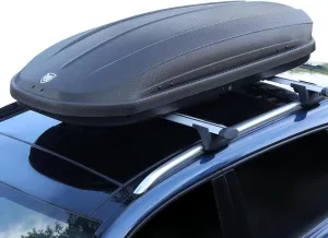 Rooftop Cargo Box Carrier,Dual-Side Opening Roof Mount Travel Luggage Storage Capacity,165Lbs Weight Capacity with Secure Straps&Keys, Vehicle Hard-Shell Carriers,Black
