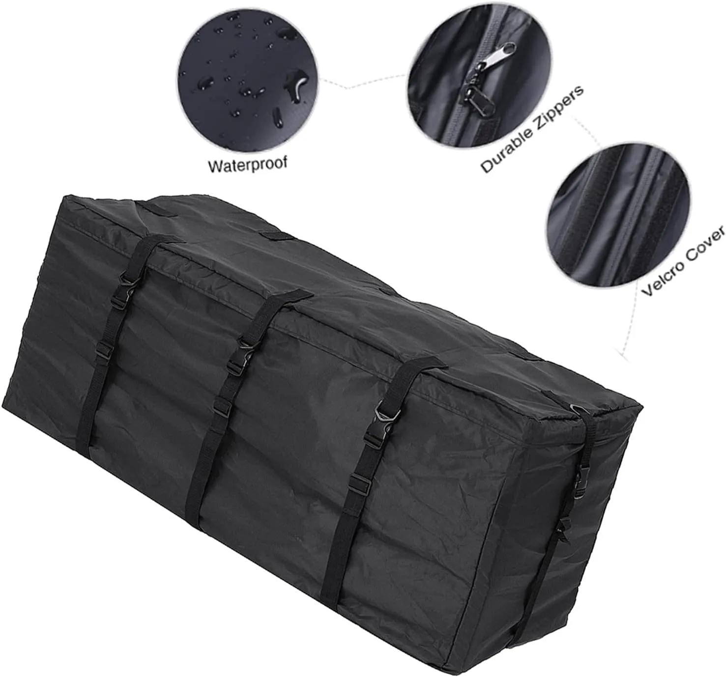 Rooftop Cargo Carrier Bags | 11 Cubic Car Roof Water Resistant Luggage Bag - Updated Car Roof Top Cargo Carrier Bag SUV Rooftop Luggage Travel Bag for All Vehicles with an Anti-Slip Mat