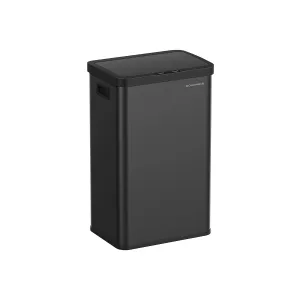 Rootz Steel Trash Can - Waste Bin - Garbage Bin - Steel Construction - 41cm x 29.5cm x 67cm - 68L Capacity