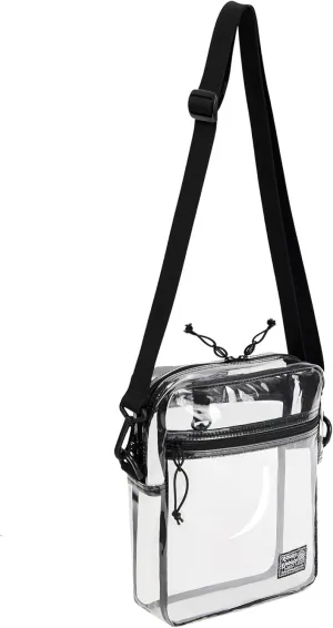 Rough Enough Clear Crossbody Bag for Stadium Events Large Transparent Purse with Adjustable Strap YKK Zipper Concert Approved