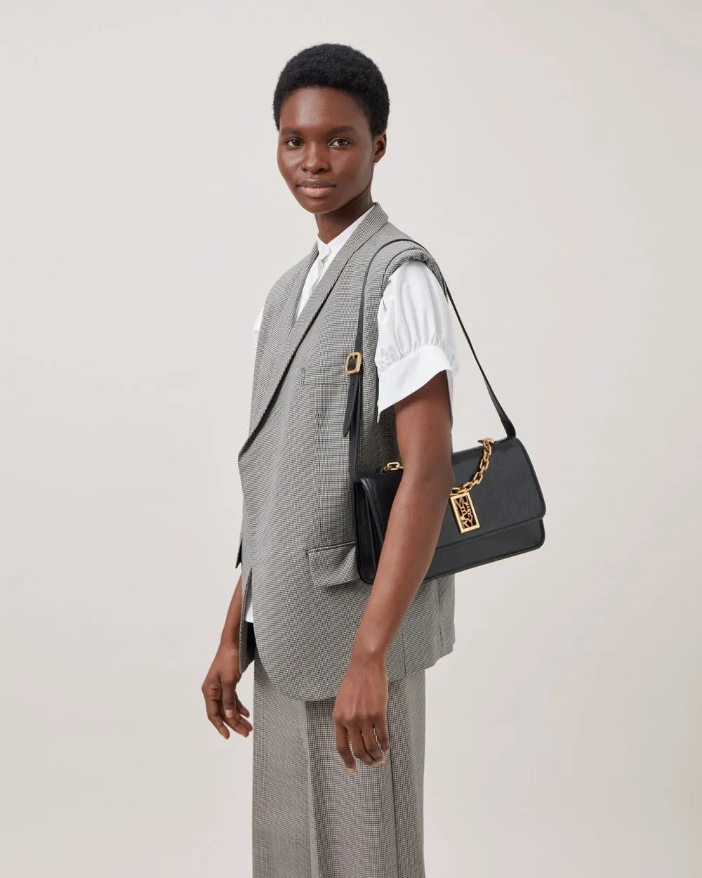 Sadie Rectangle  High Shine Leather - Mulberry