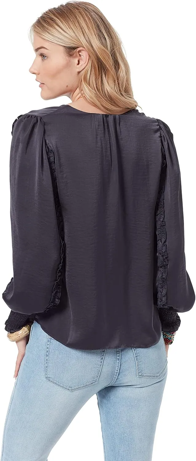 Sam Edelman Women's Varick V-Neck Satin Top