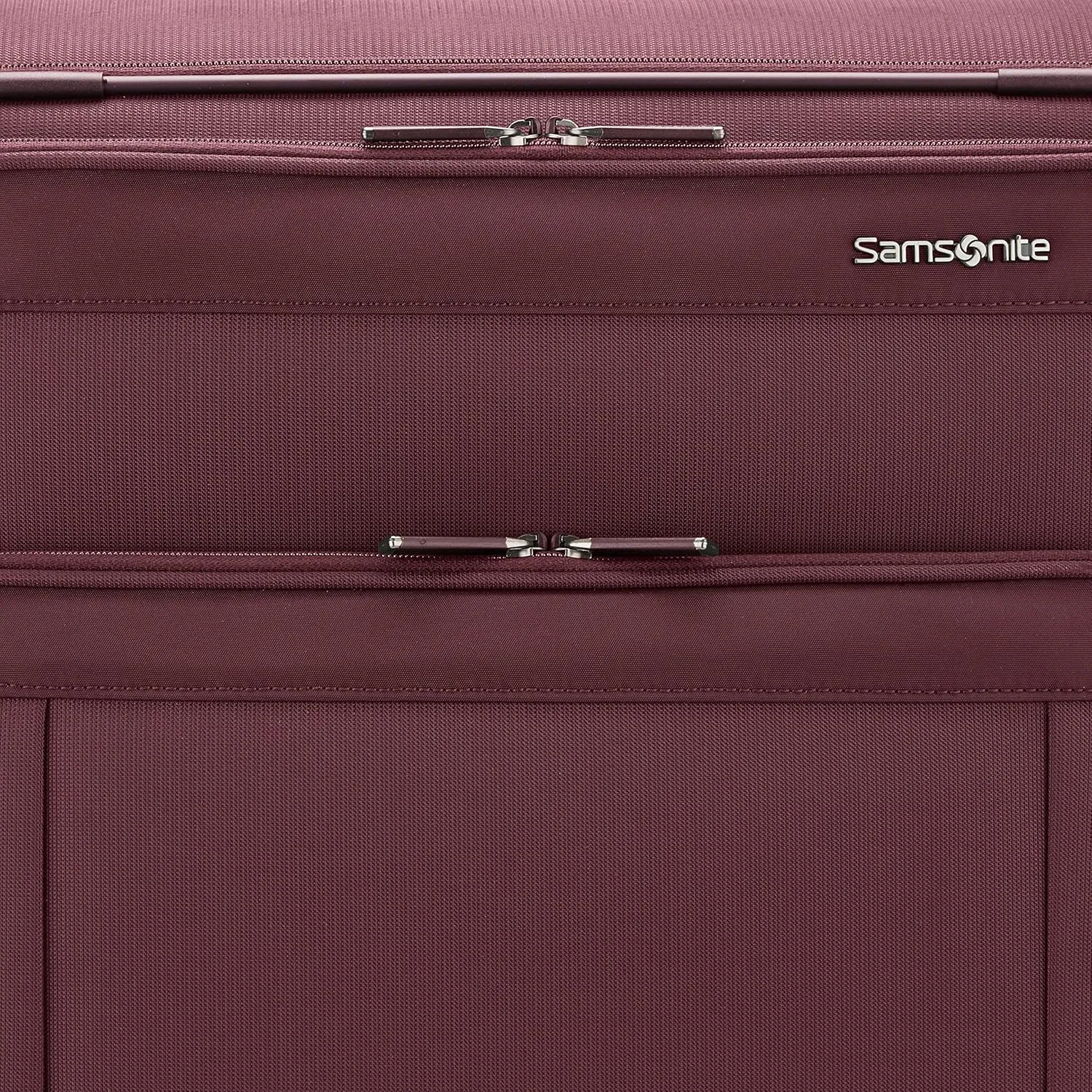 Samsonite Lineate DLX Softside Expandable Luggage with Spinner Wheels, Merlot, Medium Checked