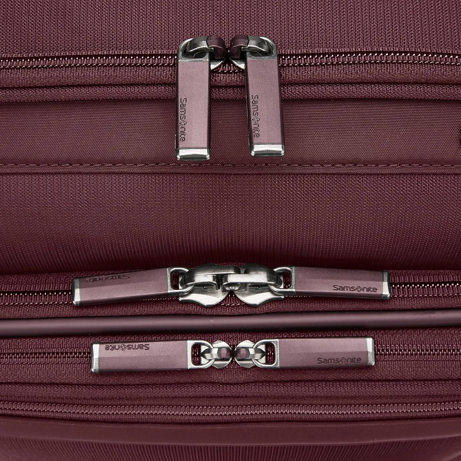 Samsonite Lineate DLX Softside Expandable Luggage with Spinner Wheels, Merlot, Medium Checked