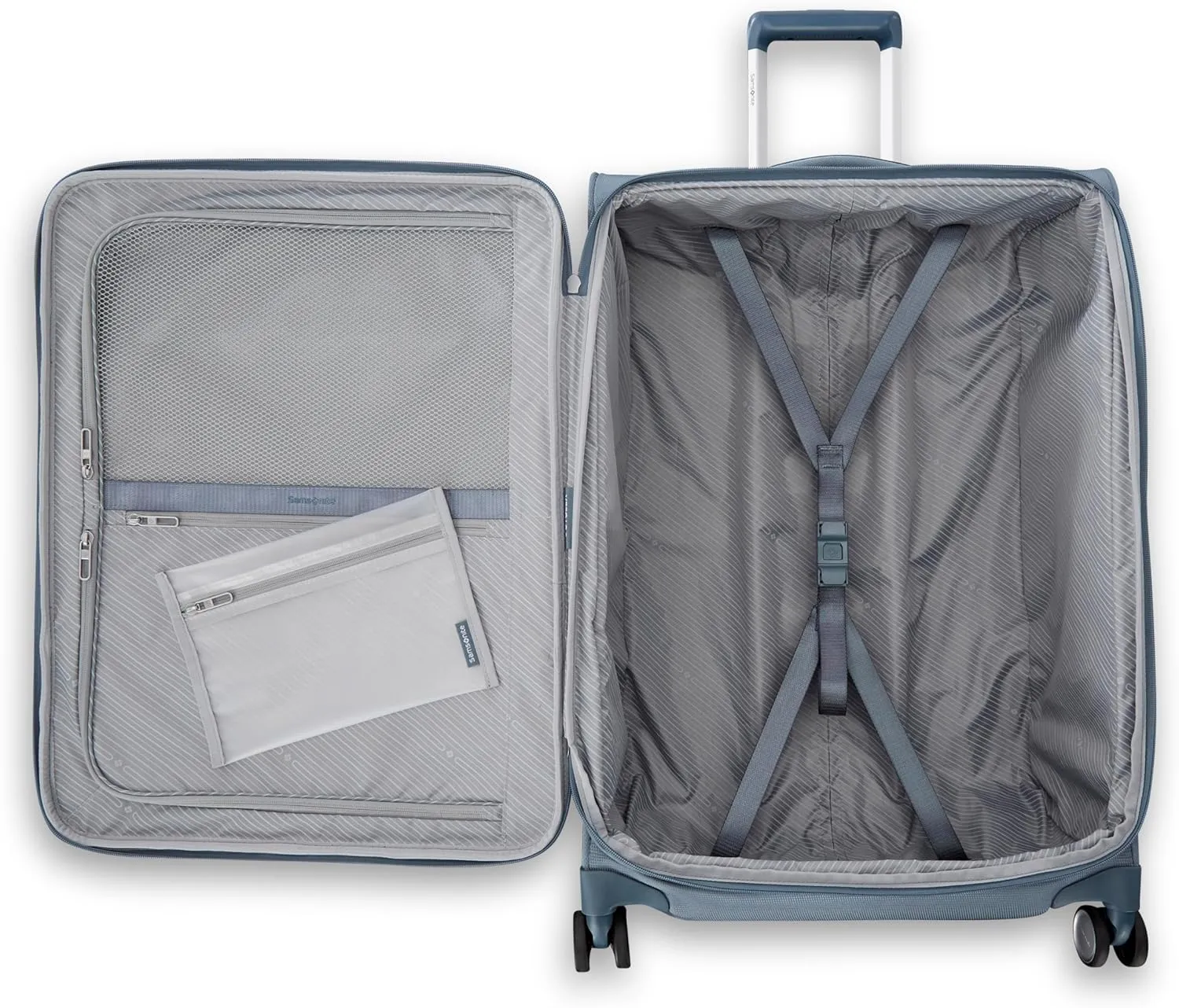 Samsonite UpLIFT 30" Lightweight Softside Luggage with Spinner Wheels - Expandable, Large Checked - Airline-Approved, Polyester Soft Suitcase for Ultra Light Travel - Elemental Blue