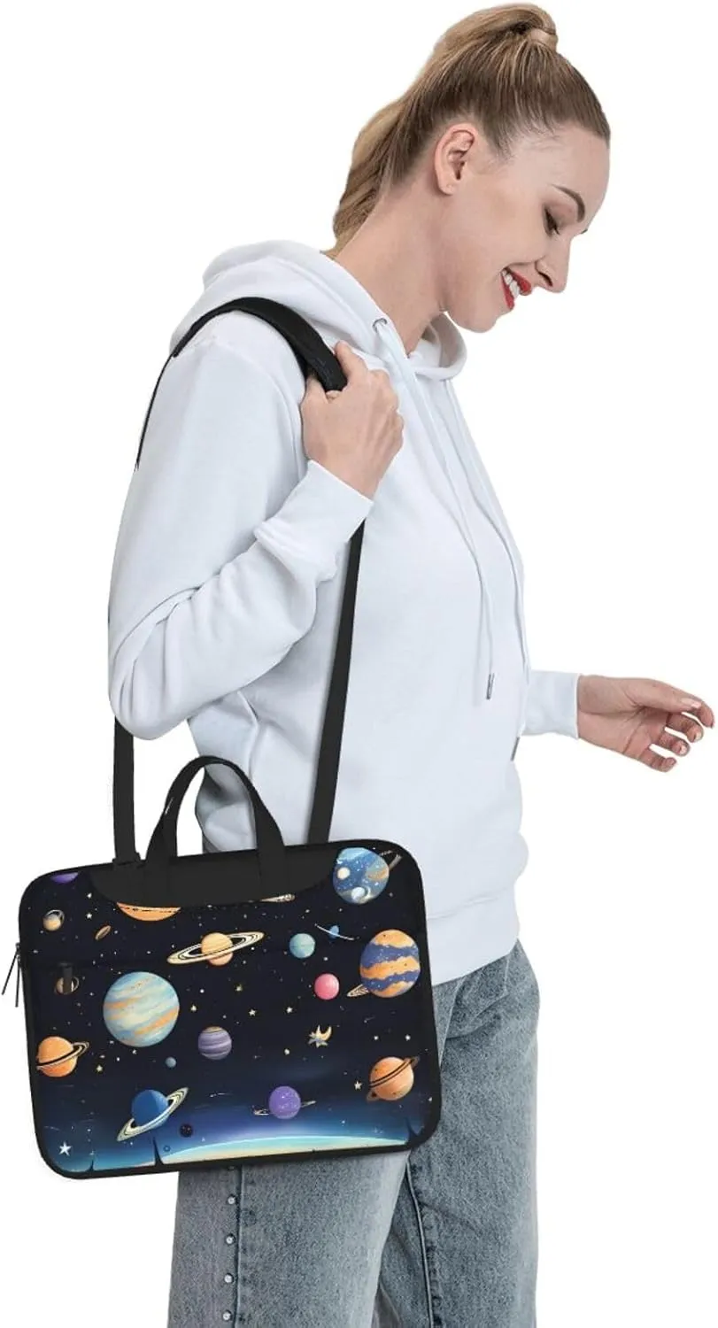 Saturn Jupiter Earth Laptop Shoulder Bag,# Ultra Slim And Portable, With Padded Shoulder Strap And Handleã€‚
