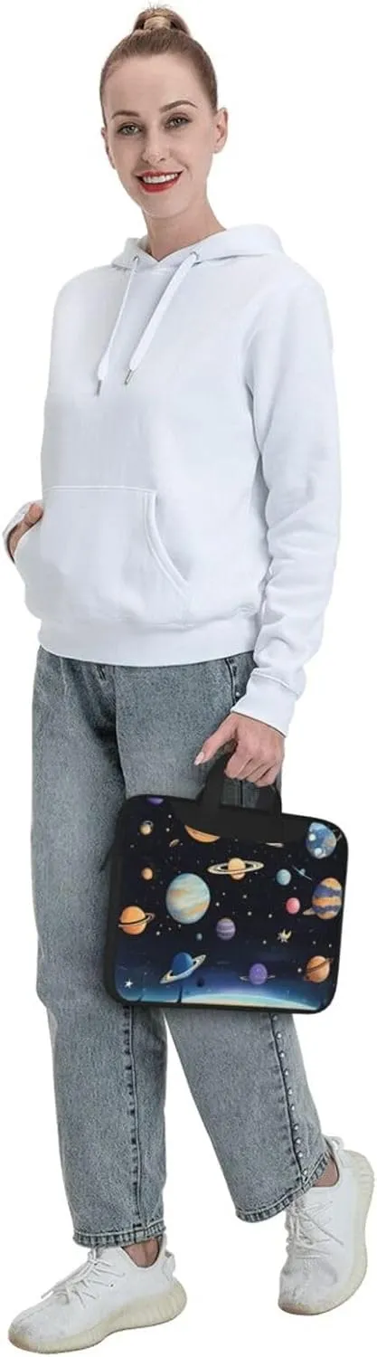 Saturn Jupiter Earth Laptop Shoulder Bag,# Ultra Slim And Portable, With Padded Shoulder Strap And Handleã€‚