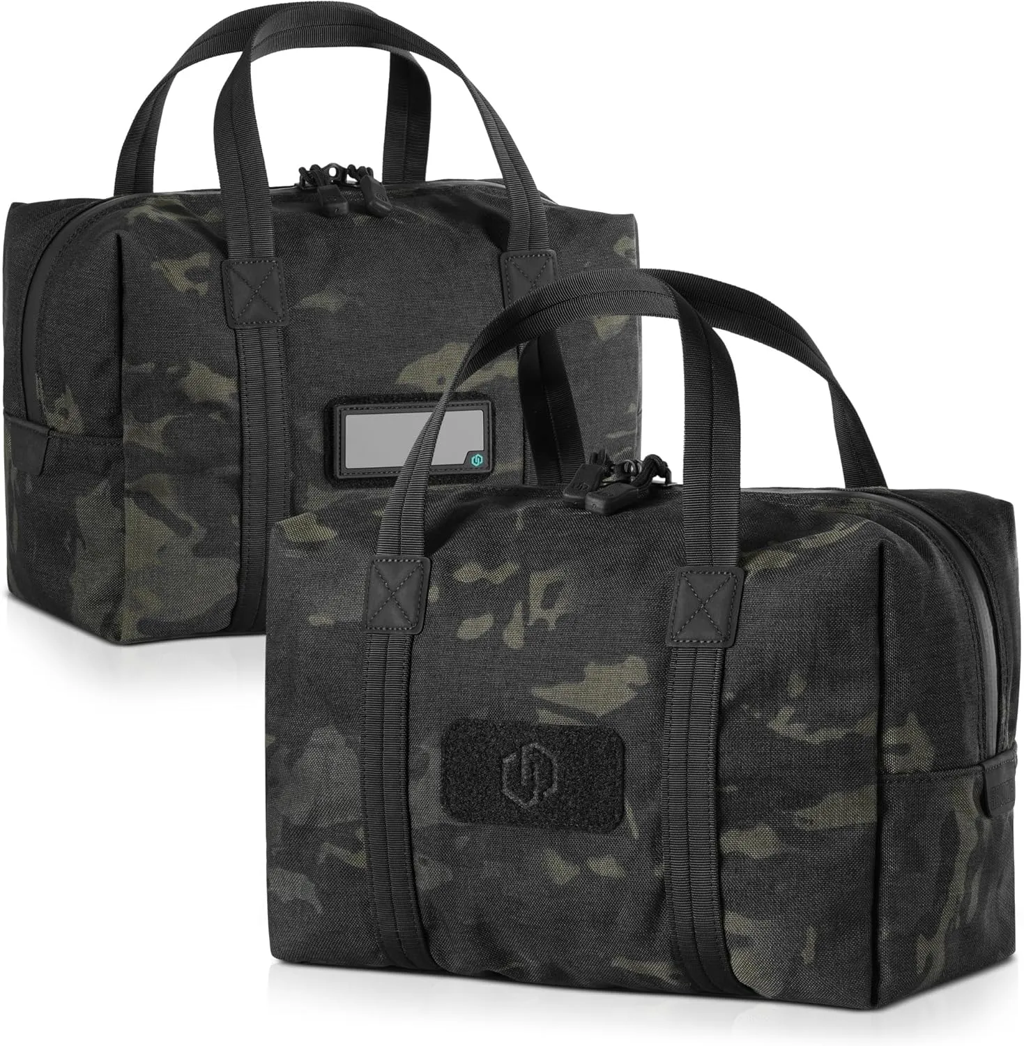Savior Equipment Mini Hauler Tactical Ammo Duffle Bag Firearm Ammunition Loose Sac Carrier EDC Pouch, ID Patches Included, Rifle Carbine Pistol Revolver Ammos Soft Case Hunting Shooting Range Gear