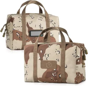 Savior Equipment Mini Hauler Tactical Ammo Duffle Bag Firearm Ammunition Loose Sac Carrier EDC Pouch, ID Patches Included, Rifle Carbine Pistol Revolver Ammos Soft Case Hunting Shooting Range Gear