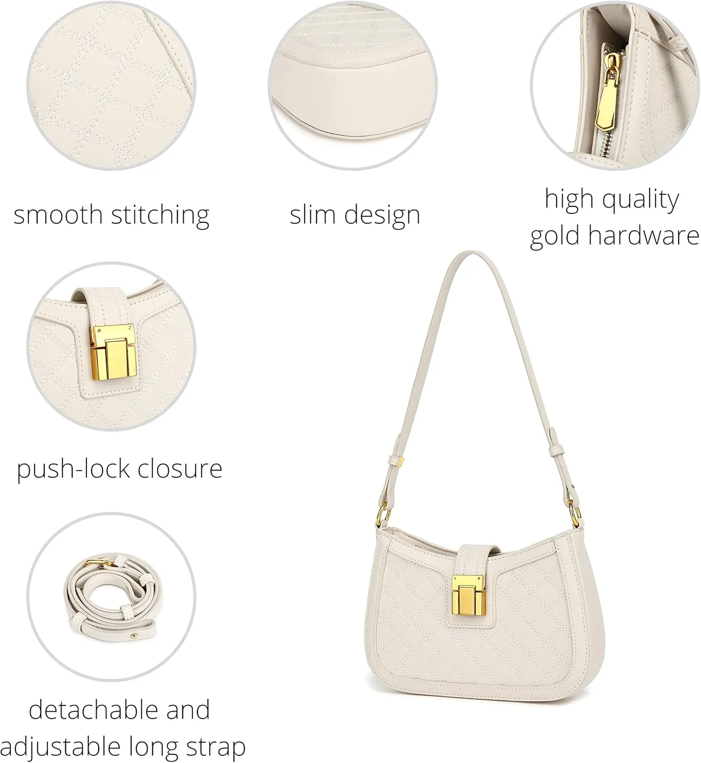 Scarleton Crossbody Bags for Women, Purses for Women, Lightweight Shoulder Bag Purse, Crossbody Bag with 2 Straps, H2087