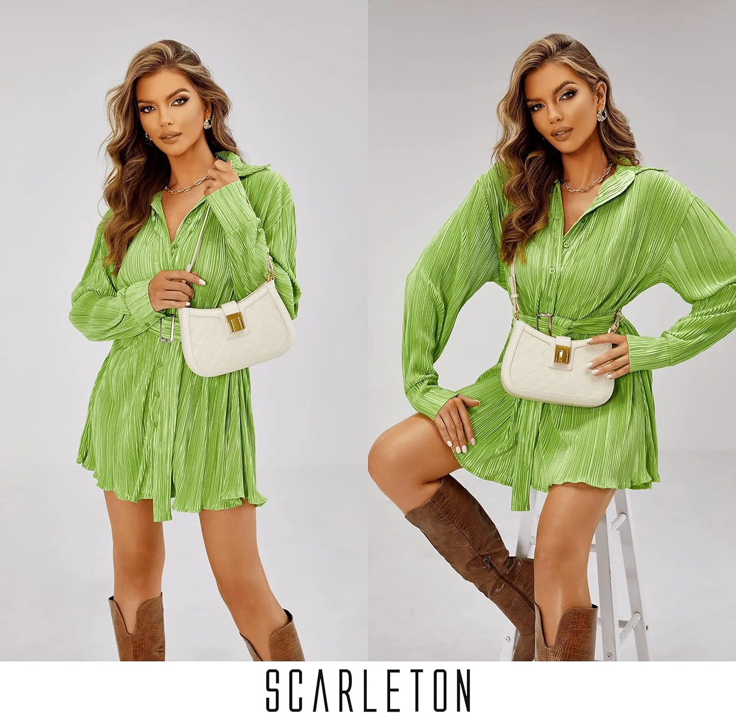 Scarleton Crossbody Bags for Women, Purses for Women, Lightweight Shoulder Bag Purse, Crossbody Bag with 2 Straps, H2087