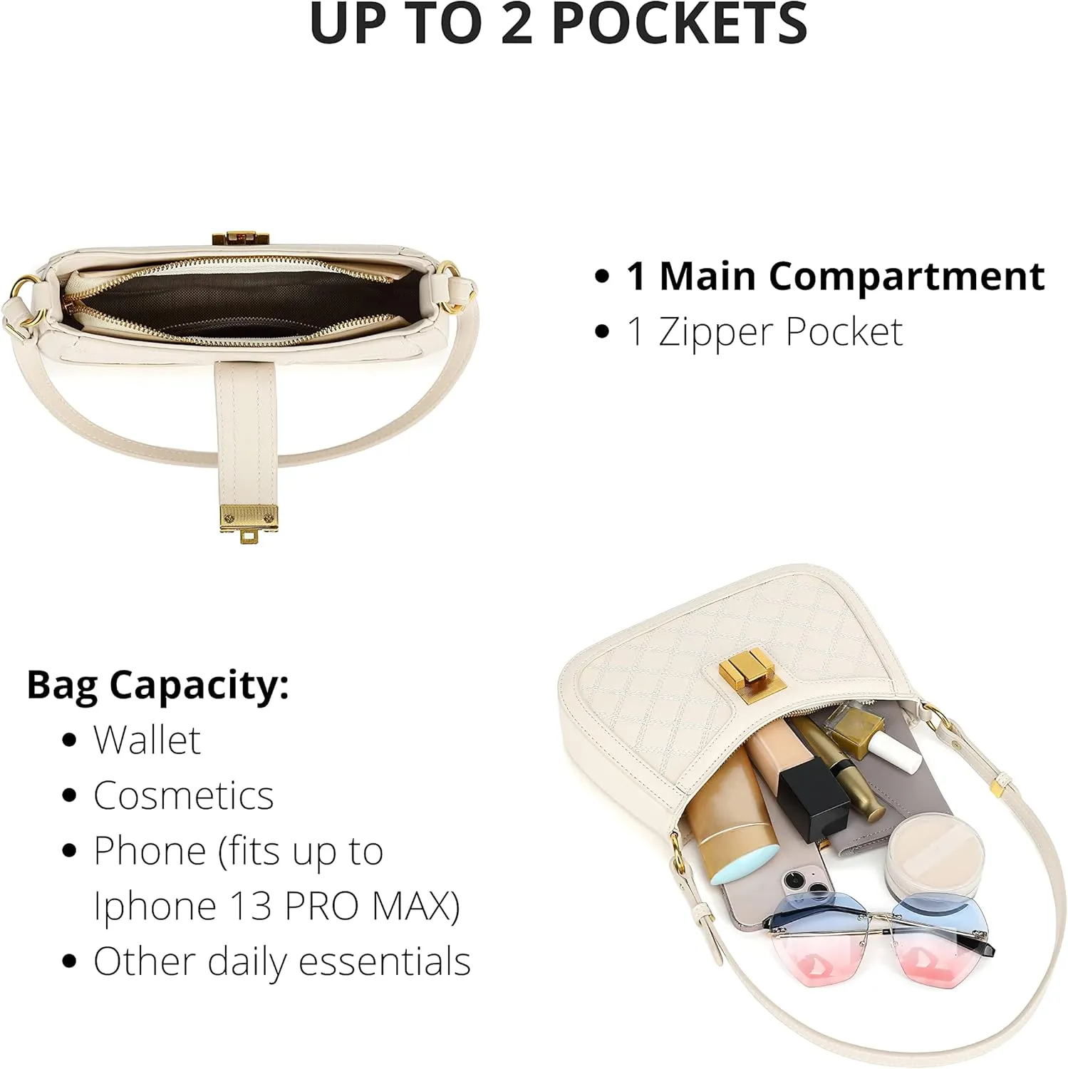 Scarleton Crossbody Bags for Women, Purses for Women, Lightweight Shoulder Bag Purse, Crossbody Bag with 2 Straps, H2087