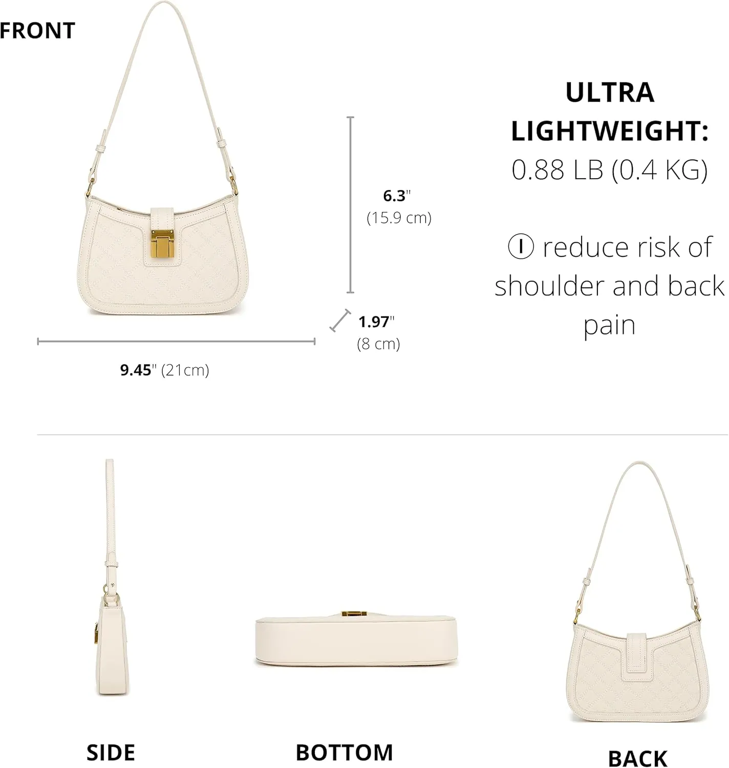 Scarleton Crossbody Bags for Women, Purses for Women, Lightweight Shoulder Bag Purse, Crossbody Bag with 2 Straps, H2087