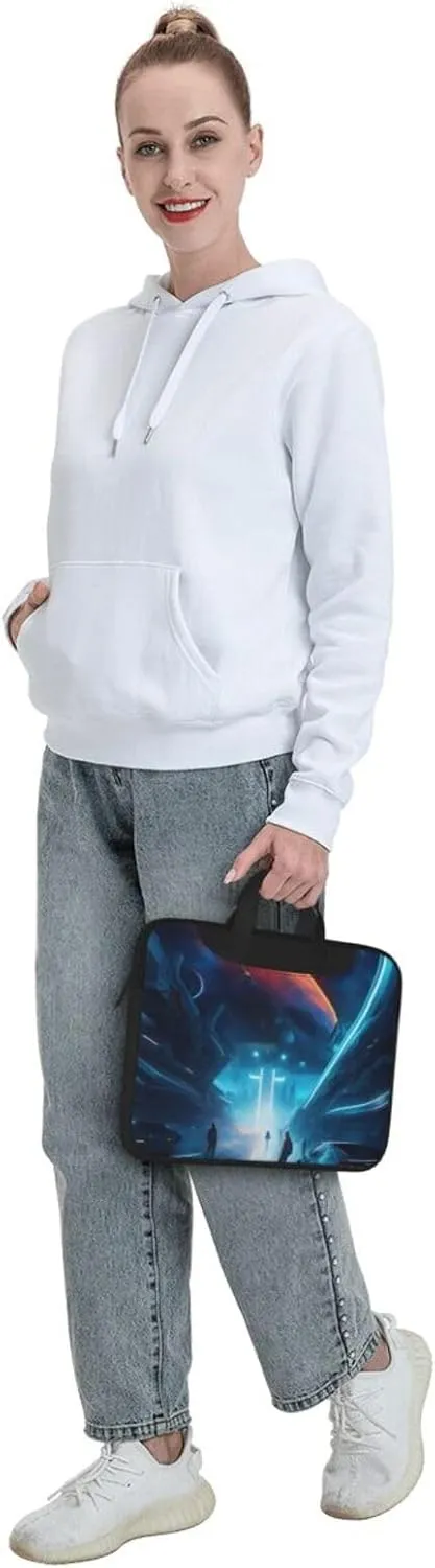 Science Fiction Future Laptop Shoulder Bag,# Ultra Slim And Portable, With Padded Shoulder Strap And Handleã€‚