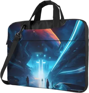 Science Fiction Future Laptop Shoulder Bag,# Ultra Slim And Portable, With Padded Shoulder Strap And Handleã€‚
