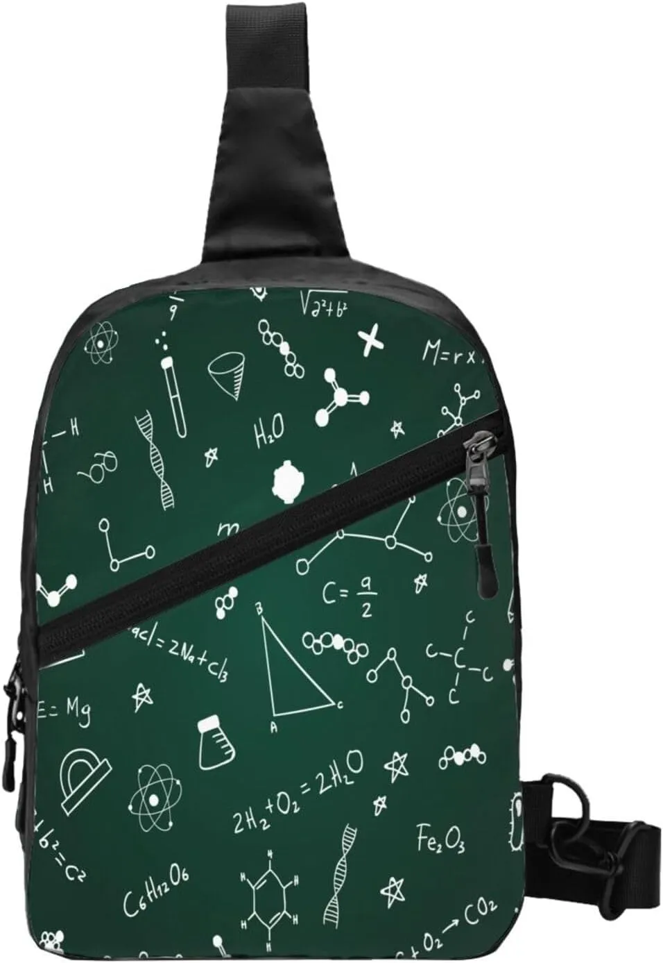 Scientific Formulas Chalkboard 1 Sling Bag for Men Women, Small Crossbody Sling Backpack Shoulder Chest Bag, Anti Theft Travel Hiking Sports