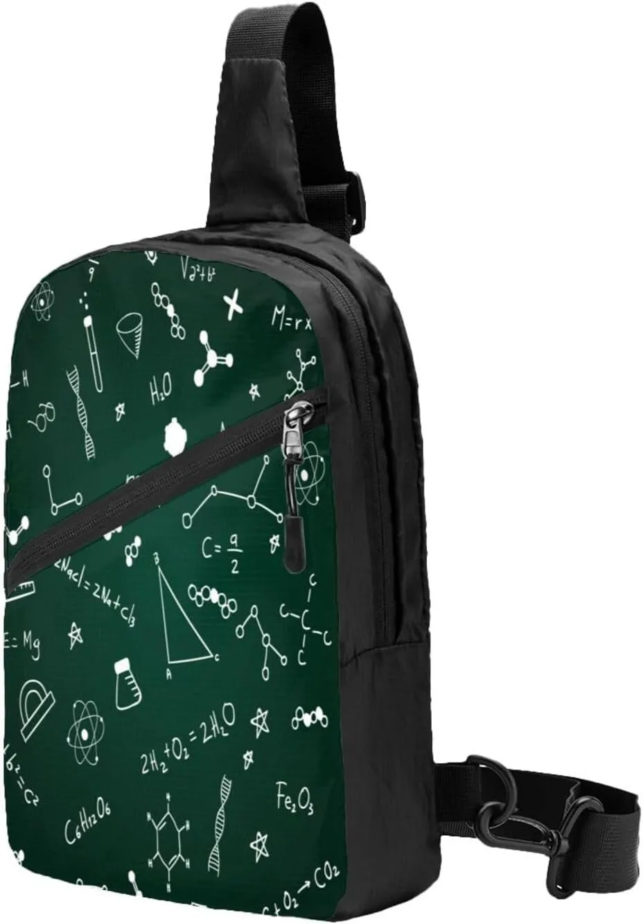Scientific Formulas Chalkboard 1 Sling Bag for Men Women, Small Crossbody Sling Backpack Shoulder Chest Bag, Anti Theft Travel Hiking Sports