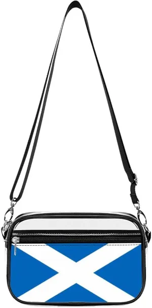 Scotland Flag Clear Purse Messenger Bag Crossbody Bags with Adjustable Shoulder Strap Front Pocket