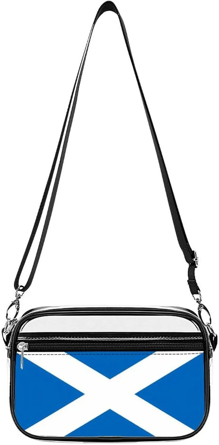 Scotland Flag Clear Purse Messenger Bag Crossbody Bags with Adjustable Shoulder Strap Front Pocket