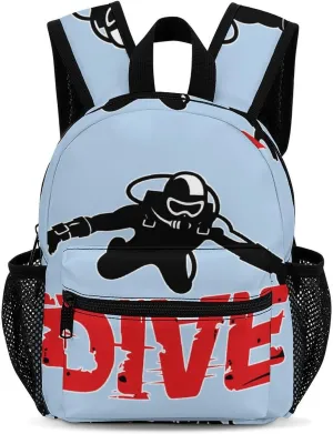SCUBA Dive Backpack Cute Laptop Bag Mini Shoulder Bags Travel Casual Daypacks 13 Inch
