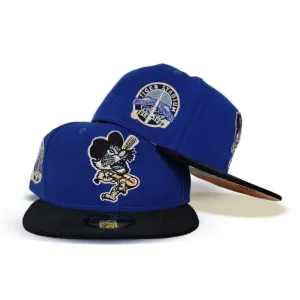 Sea Blue Detroit Tigers Black Corduroy Visor Peach Bottom Tiger Stadium Side Patch New Era 59Fifty Fitted