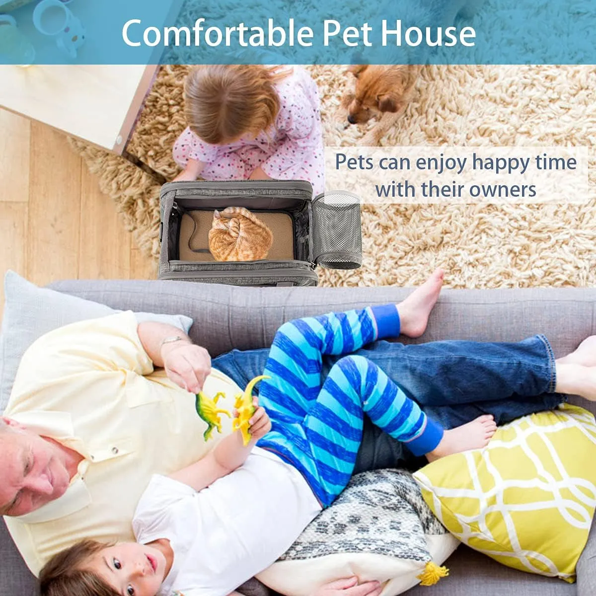 Secure platform carrier Soft pet Sided Huge selection