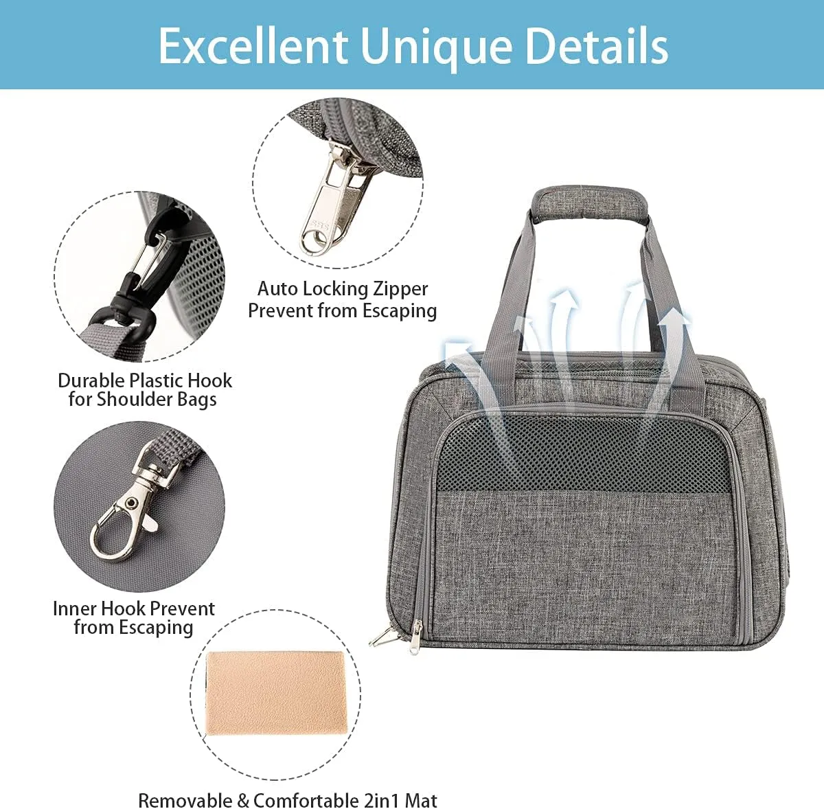 Secure platform carrier Soft pet Sided Huge selection