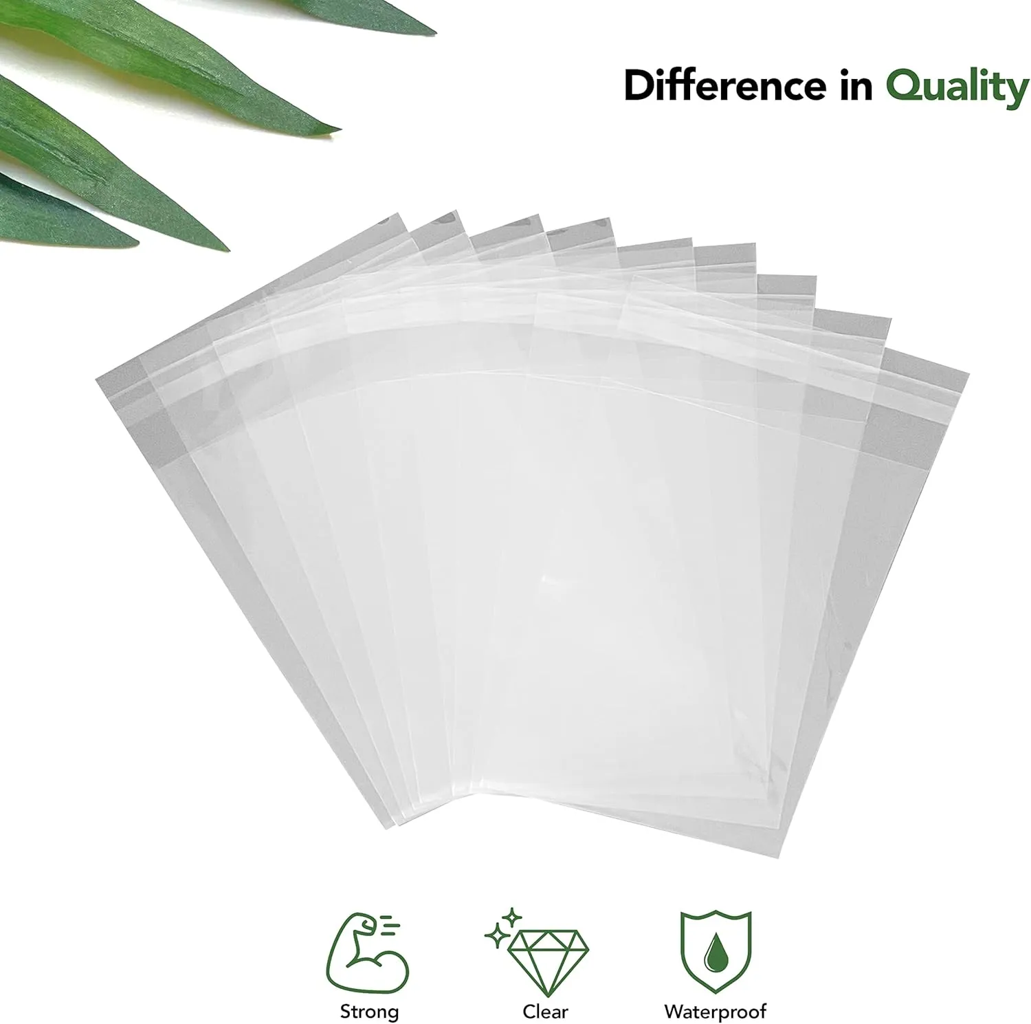 Self Sealing Square Cellophane Bags - 3" x 3" (1000 Count) - Clear Plastic Resealable Cello Bag - Cellophane Treat Bags, Cookie Bags for Packaging, Candy bags, Cello Bags, Pastry Bags